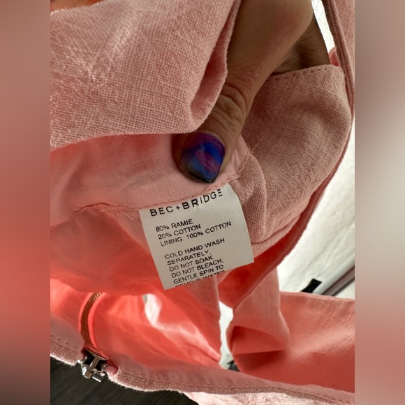 Bec & Bridge Bonnie Cut-Out Pink Crop Top Size 4 NWT - Picture 13 of 16